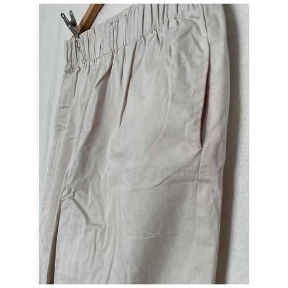 Beige Crisp Elastic-Waist Dress Pant - Picture 3 of 3